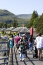 Luss, Argyll & Bute, Scotland, August, 25, 2019: Hundreds of people visit a small picturesque village on the west bank of Loch Lom