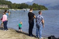 Luss, Argyll & Bute, Scotland, August, 25, 2019: Hundreds of people visit a small picturesque village on the west bank of Loch Lom