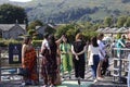 Luss, Argyll & Bute, Scotland, August, 25, 2019: Hundreds of people visit a small picturesque village on the west bank of Loch Lom