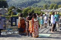 Luss, Argyll & Bute, Scotland, August, 25, 2019: Hundreds of people visit a small picturesque village on the west bank of Loch Lom