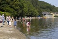 Luss, Argyll & Bute, Scotland, August, 25, 2019: Hundreds of people visit a small picturesque village on the west bank of Loch Lom