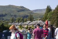 Luss, Argyll & Bute, Scotland, August, 25, 2019: Hundreds of people visit a small picturesque village on the west bank of Loch Lom