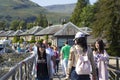 Luss, Argyll & Bute, Scotland, August, 25, 2019: Hundreds of people visit a small picturesque village on the west bank of Loch Lom