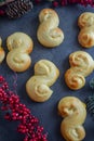 Lussekatter, Sweet Swedish buns baked with saffron