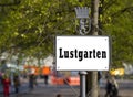 Lustgarten sign in Berlin