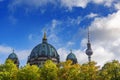 Lustgarten square, in front of the Berlin Cathedral. Royalty Free Stock Photo