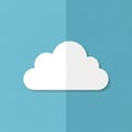 Lustration featuring a white cloud with rounded edges, centered against a Royalty Free Stock Photo