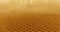 Golden Honeycomb Pattern Background - Hexagonal Texture Royalty Free Stock Photo