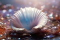 Lustrous Sea pearl shell. Generate Ai