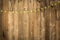 Lustrous Wooden Background with String of Lights