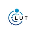 LUT letter technology logo design on white background. LUT creative initials letter IT logo concept. LUT letter design