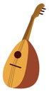 Lute instrument, illustration, vector Royalty Free Stock Photo