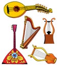 Lute lira harp balalaika musical instrument Royalty Free Stock Photo