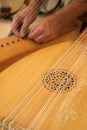 A lute-maker at work