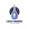 Lute musical instrument logo Royalty Free Stock Photo
