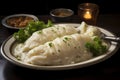 Lutefisk - Norway - Dried fish, usually cod, reconstituted in a lye solution, then cooked Royalty Free Stock Photo