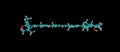 Lutein molecular structure isolated on black