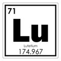 Lutetium chemical element Royalty Free Stock Photo