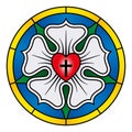 Luther rose, Luther seal, symbol of Lutheranism and faith of Martin Luther