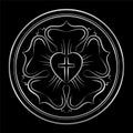 Luther Rose Silver Protestants Symbol Royalty Free Stock Photo