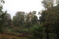 Lutheran church among the yellowing foliage on the trees in the small Latvian village of Cirava on October 9 2020