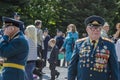 Lutsk ,Ukraine, MAY 9, 2014: Victory Day, people column