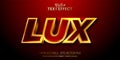 Lux text, shiny gold style editable text effect