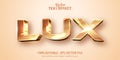 Lux text, shiny golden color style editable text effect