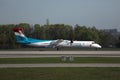 Luxair plane doing taxi on taxiway