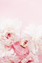 Luxe fragrance bottle as girly perfume product on background of peony flowers, parfum ad and beauty branding Royalty Free Stock Photo