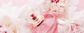 Luxe fragrance bottle as girly perfume product on background of peony flowers, parfum ad and beauty branding