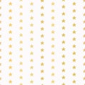 Luxe Gold Tiny Christmas Stars Confetti, Drawn Seamless Vector Pattern