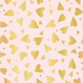 Luxe Rose Gold Love Hearts Sprinkles Texture Pattern, Seamless