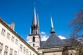 Architectural detail of Notre-Dame of Luxembourg Cathedral Royalty Free Stock Photo