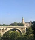 Luxembourg: Adolphe bridge, above the Parcs de la Petrusse and connecting the old town to the modern district