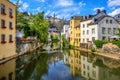 Luxembourg city, Grund quarter and the Old town Royalty Free Stock Photo