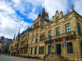 Luxembourg City, Luxembourg; 08/10/2018: Facade of Grand Ducal Palace in Luxembourg City, Luxembourg Royalty Free Stock Photo