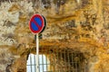 LUXEMBOURG, CITY - JULY 31 2018: Prohibited parking sign on a sunny day in Luxembourg City