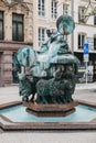 HÃÂ¤mmelsmarsch fountain in Luxembourg City Royalty Free Stock Photo