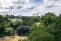 Luxembourg the city park seen in birdview on a beautiful summer day Royalty Free Stock Photo