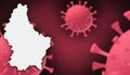 Luxembourg corona virus update with map on corona virus background,report new case,total deaths,new deaths,serious critical,