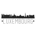 Luxembourg Europe. City Skyline. Silhouette City. Design Vector. Famous Monuments.