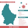 Luxembourg Europe Country Map. Covid-29, Corona Virus Map Infographic Vector Template EPS 10
