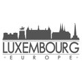 Luxembourg Europe Skyline Silhouette Design City Vector Art Famous Buildings. Royalty Free Stock Photo