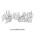 Luxembourg famous architecture Royalty Free Stock Photo