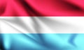 Luxembourg flag blowing in the wind