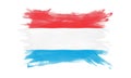 Luxembourg flag brush stroke, national flag Royalty Free Stock Photo