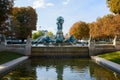 Luxembourg gardens in Paris, the fountain of the Observatory Royalty Free Stock Photo