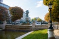 Luxembourg gardens in Paris, the fountain of the Observatory Royalty Free Stock Photo