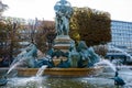 Luxembourg gardens in Paris, the fountain of the Observatory Royalty Free Stock Photo